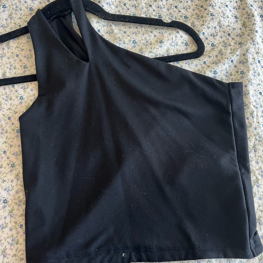 Abercrombie Black one shoulder Top